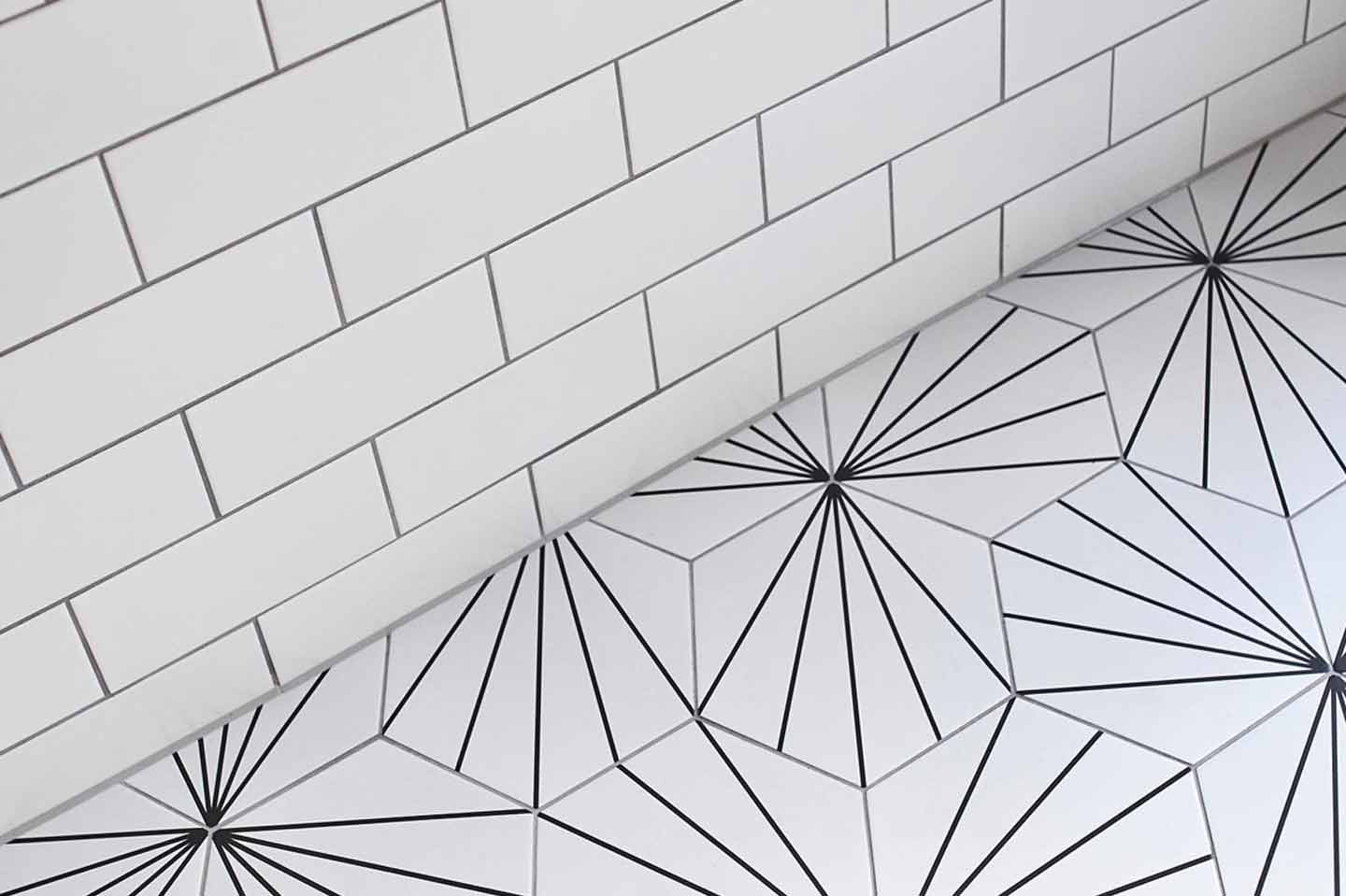 geometric bathroom